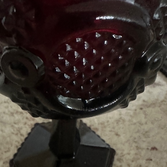Vintage Ruby Red Avon Large Goblets set of 3 - Picture 9 of 12